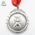 3D Carton Logo Silver Electroplate 65mm Custom Medal in Metal Crafts